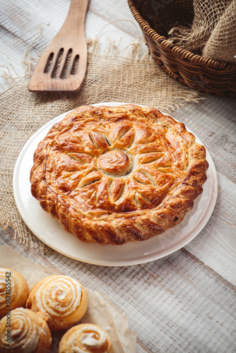 Fresh and delicious pastries with filling