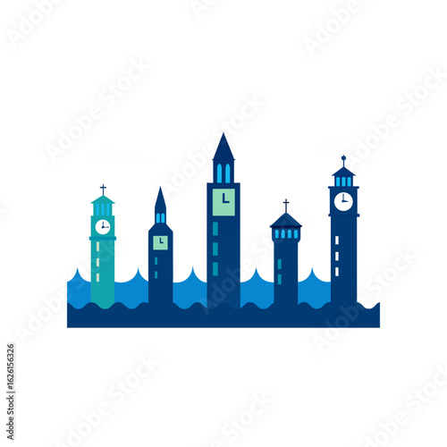  different ocean clocktower set  