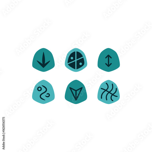 different ocean rune stone set   