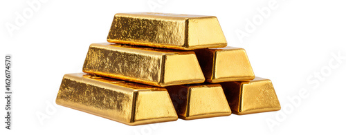 Stacked gold bars represent wealth and financial success