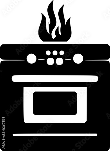 vector illustration of a stove