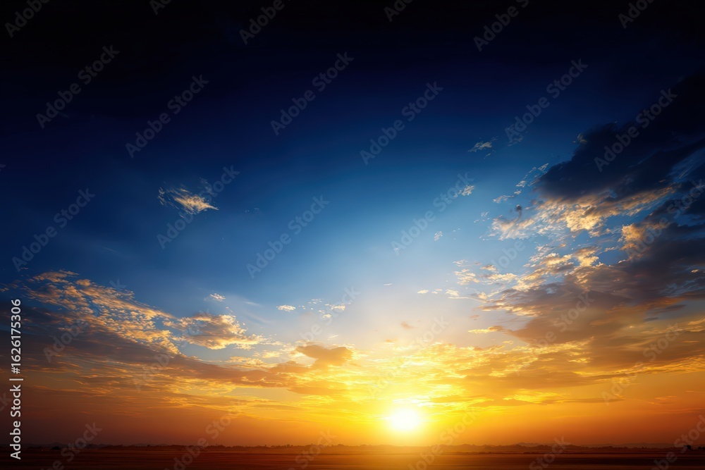 Obraz premium Sunset Dramatic Sky Panorama