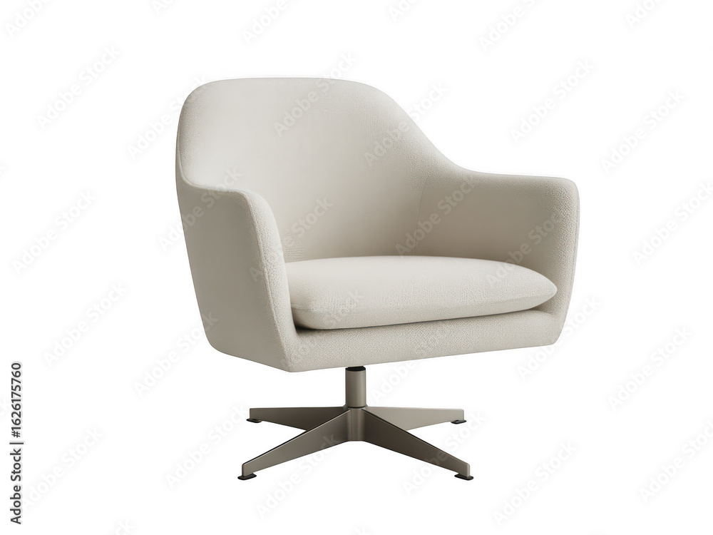 Modern Upholstered Armchair on transparent background Modern Upholstered Armchair on transparent background