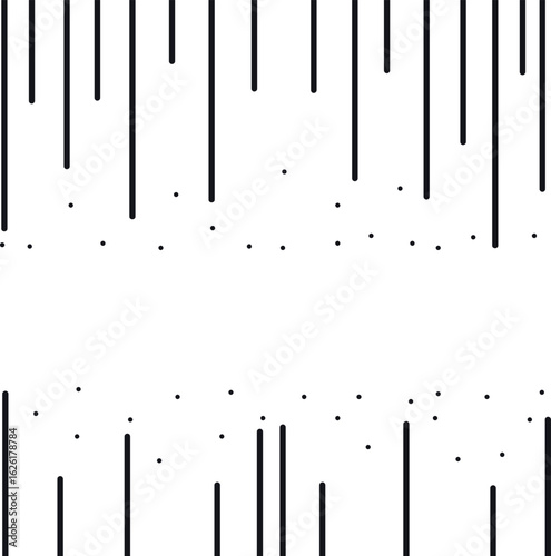 Texture in the form of vertical stripes and dots closer to the middle of the canvas.
