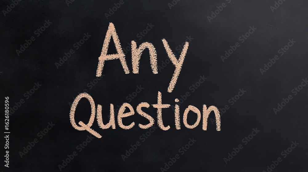 Fototapeta premium Inquiry written in chalk on a blackboard. It says 