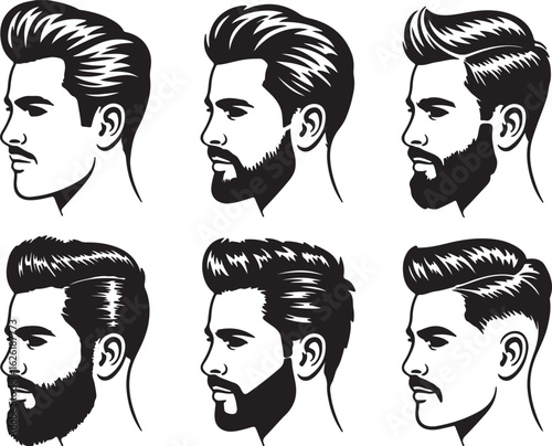 Man hairstyles and beard styles male profile