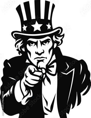 Uncle Sam I Want You Design - Man Pointing his finger