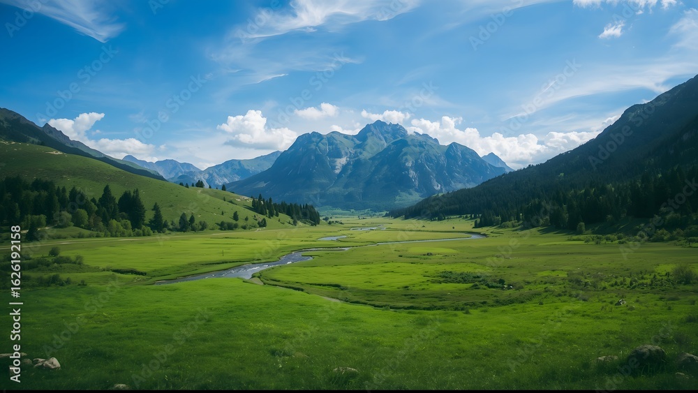 Fototapeta premium swiss alps landscape