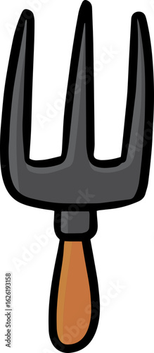 Illustration of gardening fork

