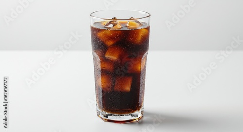 Wallpaper Mural Refreshing Glass of Iced Cola with Condensation, Isolated on White Torontodigital.ca