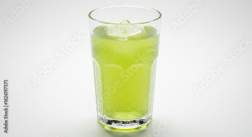 Wallpaper Mural Refreshing Green Drink with Ice in Tall Glass, Isolated on White Torontodigital.ca