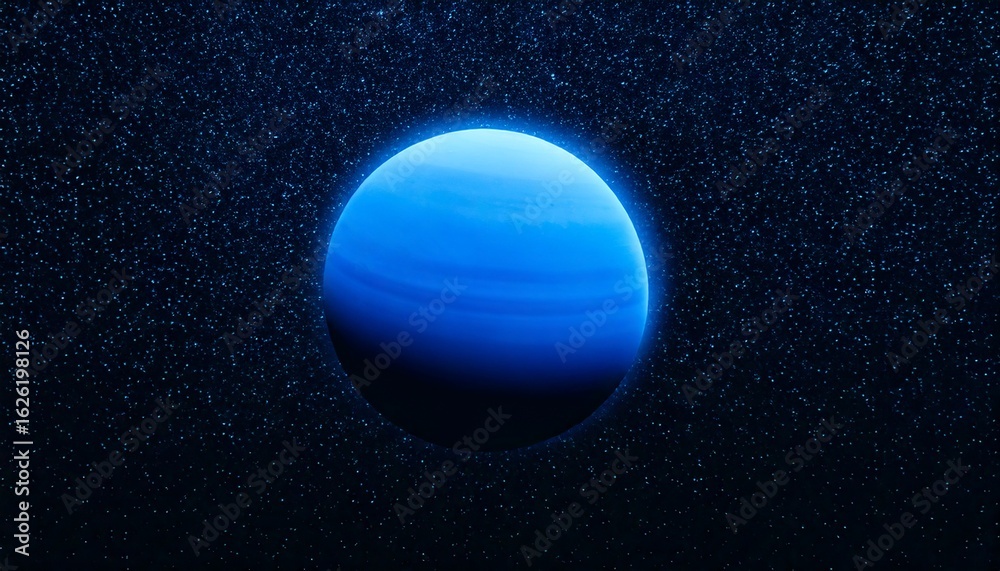 Obraz premium Neptune Alone in Deep Space