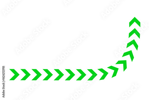 green arrow on clear background