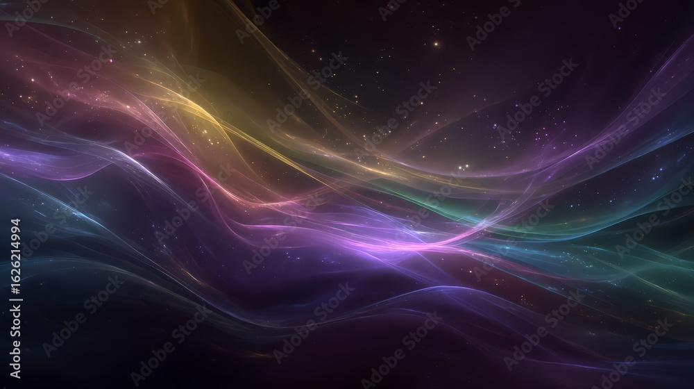 Fototapeta premium Abstract Glowing Colorful Wave Background Design