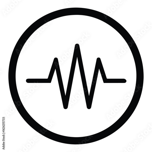 heartbeat icon in a circle