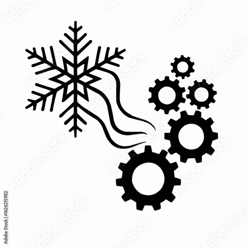 Technical vector illustration of connected gear wheels and cogs representing a concept of business, engineering, and teamwork
