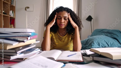 Student overwhelmed by study materials