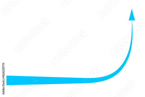 hockey stick growth curve arrow