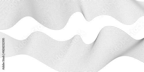 Vector minimal seamless lines wavy pattern in mesh and motion abstract background. 