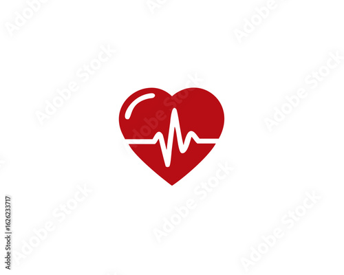 Heartbeat Icon, Symbol, isolated on white background Vector Illustration