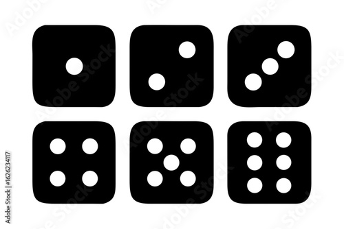 dice Flat icon isolated on white background. Vector illustration.