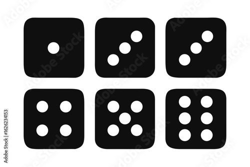 dice Flat icon isolated on white background. Vector illustration.