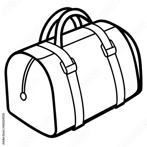 Stylized Duffle Bag Vector