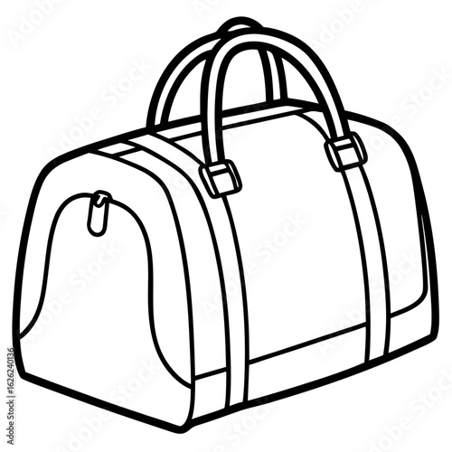 Stylized Duffle Bag Vector