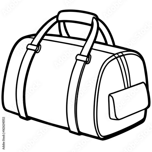 Stylized Duffle Bag Vector