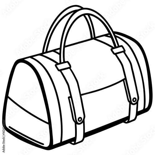 Stylized Duffle Bag Vector