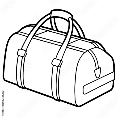 Stylized Duffle Bag Vector