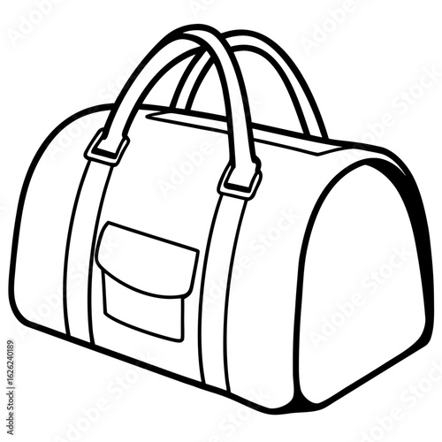 Stylized Duffle Bag Vector