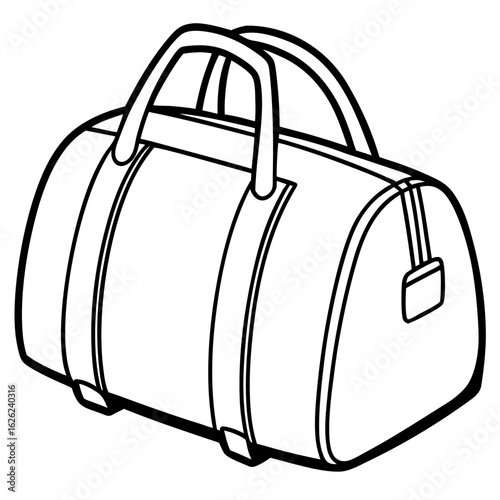 Stylized Duffle Bag Vector