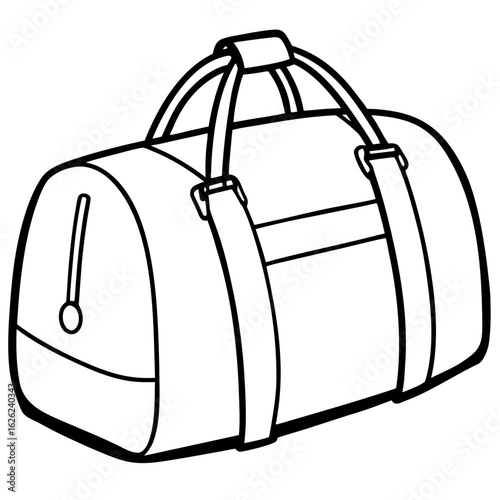 Stylized Duffle Bag Vector