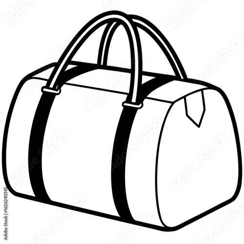 Stylized Duffle Bag Vector