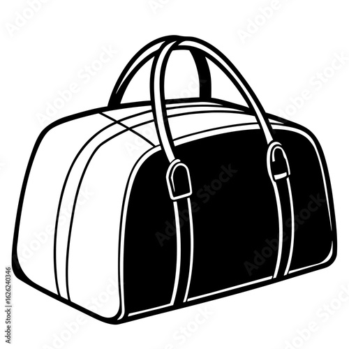 Stylized Duffle Bag Vector