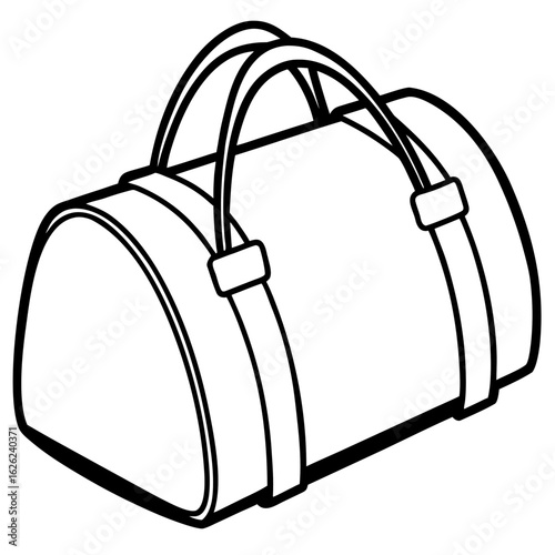 Stylized Duffle Bag Vector