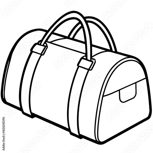 Stylized Duffle Bag Vector