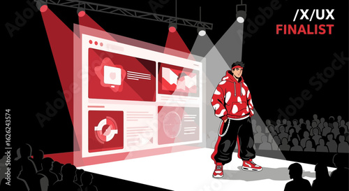 User Interface Design Presentation On Stage For Ux Finalist