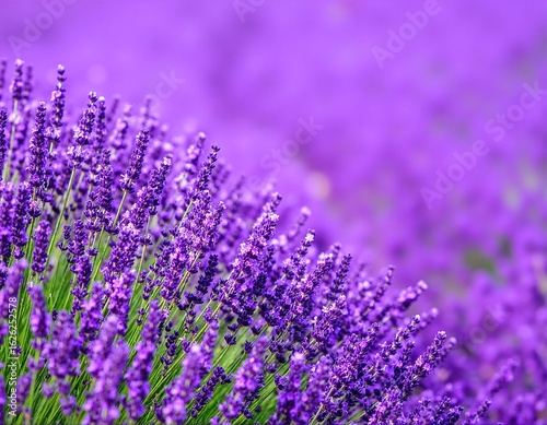 A serene wallpaper featuring delicate lavender flowers in various shades of purple  creating a calming and soothing atmosphere for any space.