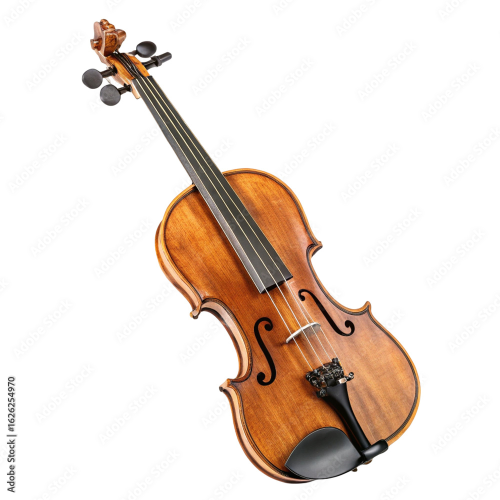 Fototapeta premium Violin musical instrument isolated on transparent background