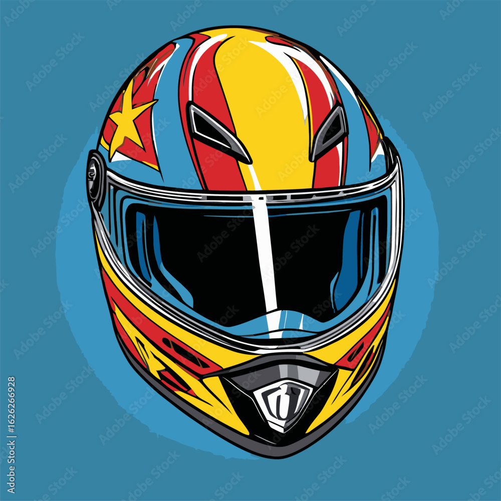 Fototapeta premium motocross helmet vector illustration