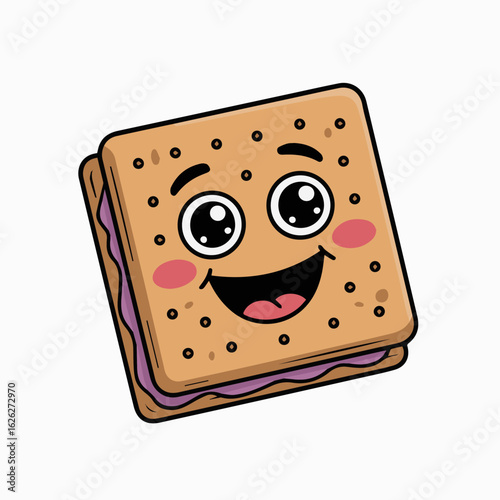 Vector art of a cute milk carton with a smiling face and a straw, perfect for a healthy breakfast or a refreshing drink, radiating joy and promoting the goodness of dairy