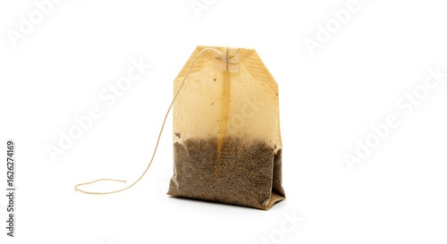 Isolated Tea Bag on White Background for Beverage and Culinary Concepts Fresh and Ready to Brew