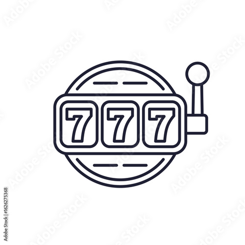slot machine, jackpot line icon