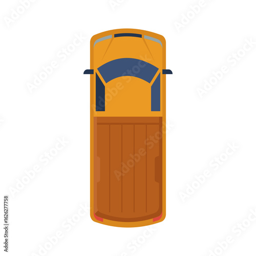 Flat Top View Car Illustrations