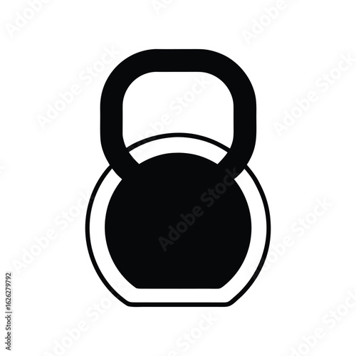 black dumbbell isolated on white