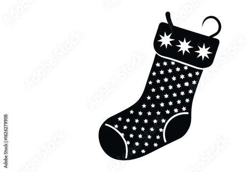 christmas sock isolated on white