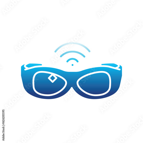 smart glasses color flat icon for digital and print projects.