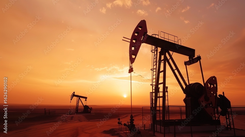 Capturing the rugged essence of desert oilfield bases, these background images showcase oil pumps standing tall amid vast, arid landscapes—where sand dunes meet industrial might. 